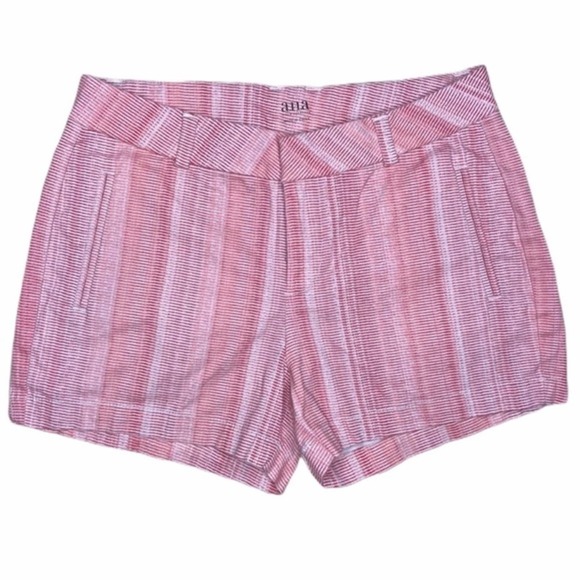 A.n.a. Twill Red & White Striped Shorts Size 4 - Picture 1 of 7
